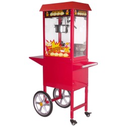 MACCHINA PER POP-CORN PROFESSIONALE CON CARRETTO