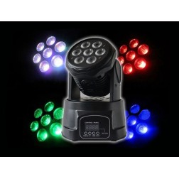 MINI TESTA MOBILE FX WASH LED 7 x 10W RGBW