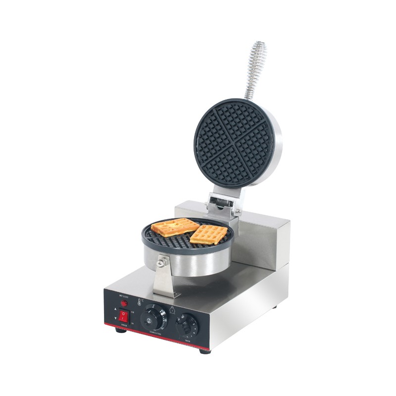 PIASTRA PER WAFFLE SILVER ITALIA - 1 WAFFEL TONDO/4 SPICCHI