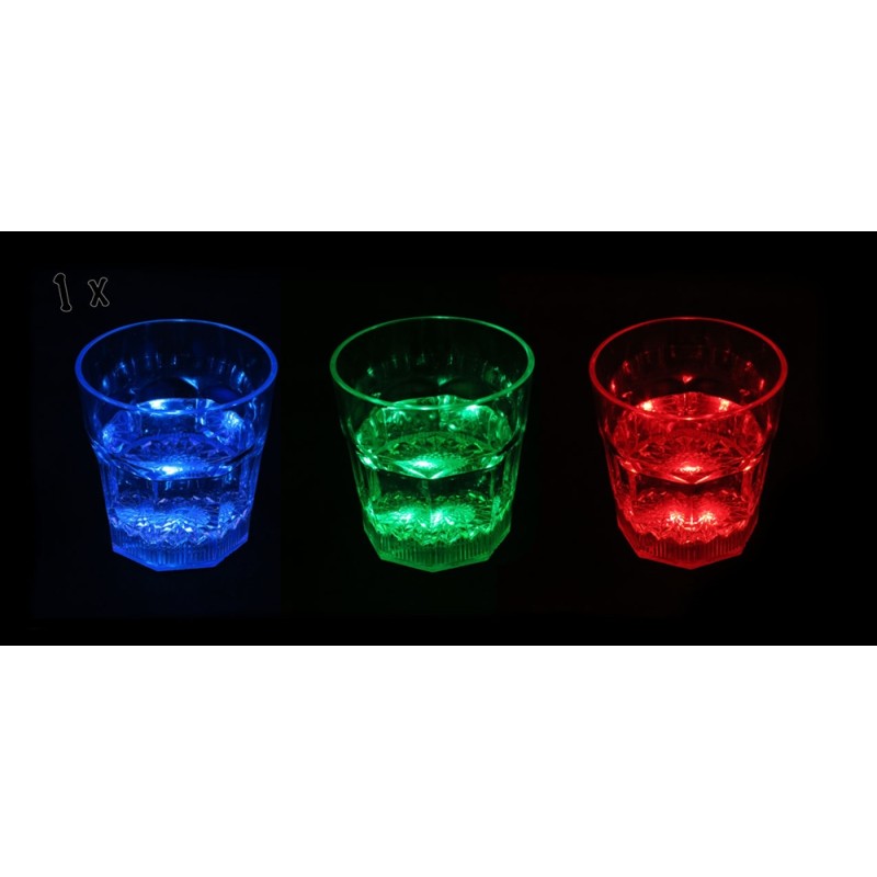 BICCHIERE 250 ml LUMINOSO A LED RGB MULTICOLOR