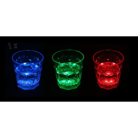 BICCHIERE 250 ml LUMINOSO A LED RGB MULTICOLOR