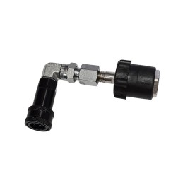ATTACCO BOMBOLA CO2 CON INNESTO RAPIDO FEMMINA 3/8 CURVO