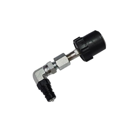 ATTACCO BOMBOLA CO2 CON INNESTO RAPIDO MASCHIO 3/8 CURVO