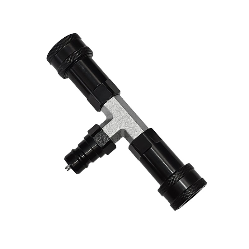 SDOPPIATORE CO2 a T – INNESTI RAPIDI 3/8 – 1 MASCHIO 2 FEMMINE SDOPPIATORE CO2 a T – INNESTI RAPIDI 3/8 – 1 MASCHIO 2 FEMMINE