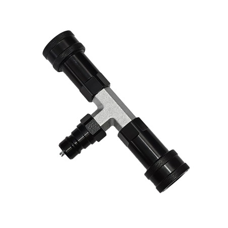 SDOPPIATORE CO2 a T – INNESTI RAPIDI 3/8 – 1 MASCHIO 2 FEMMINE