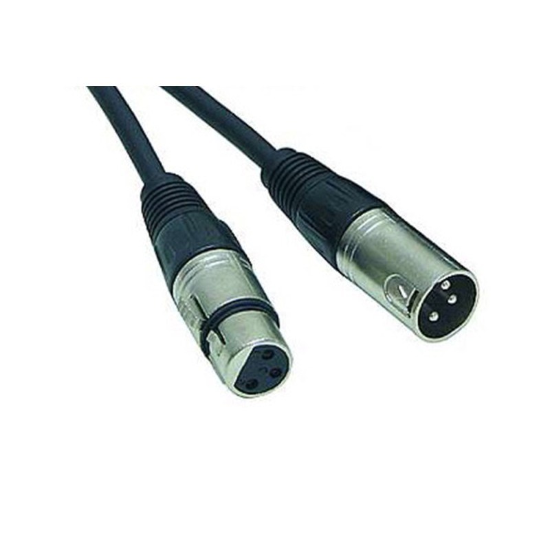 CAVO XLR MICROFONICO - DMX 10m MASCHIO-FEMMINA 3 POLI